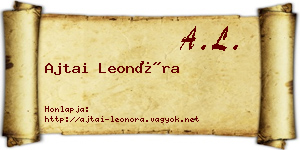 Ajtai Leonóra névjegykártya
